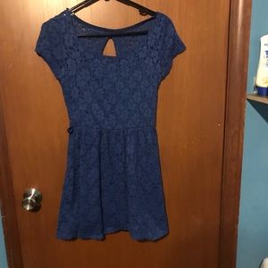 Cute Blue Lace Dress
